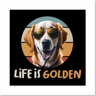 Life is golden retro Posters and Art